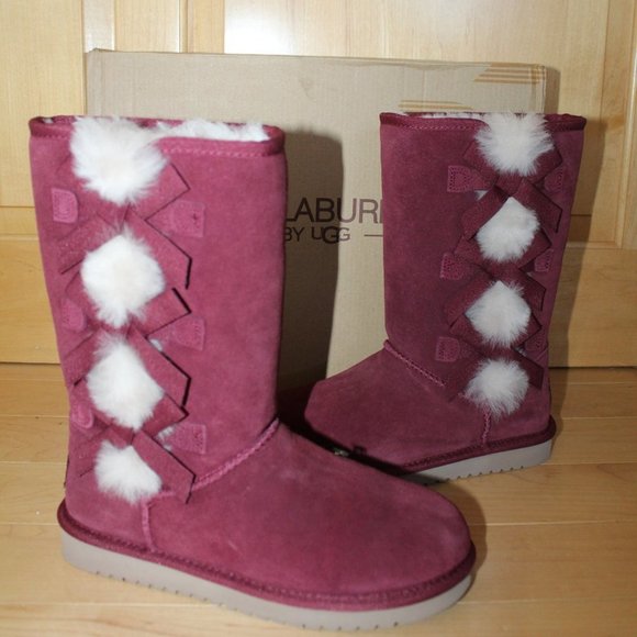 NIB UGG KOOLARRA TALL BOW SUEDE FUR LINED BOOTS‎ - Picture 2 of 7